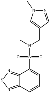 N-methyl-N-[(1-methylpyrazol-4-yl)methyl]-2,1,3-benzothiadiazole-4-sulfonamide Struktur