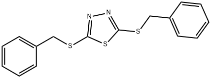 2,5-bis(benzylsulfanyl)-1,3,4-thiadiazole Struktur