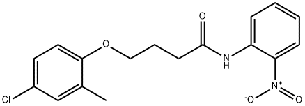 4-(4-chloro-2-methylphenoxy)-N-(2-nitrophenyl)butanamide Struktur