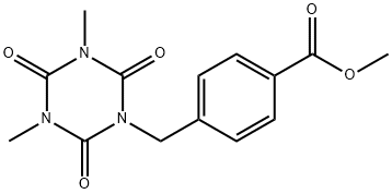 methyl 4-[(3,5-dimethyl-2,4,6-trioxo-1,3,5-triazinan-1-yl)methyl]benzoate Struktur