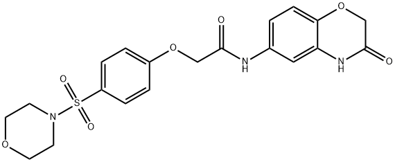 2-(4-morpholin-4-ylsulfonylphenoxy)-N-(3-oxo-4H-1,4-benzoxazin-6-yl)acetamide Struktur