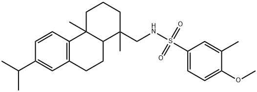 N-[(1,4a-dimethyl-7-propan-2-yl-2,3,4,9,10,10a-hexahydrophenanthren-1-yl)methyl]-4-methoxy-3-methylbenzenesulfonamide Struktur