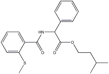 3-methylbutyl 2-[(2-methylsulfanylbenzoyl)amino]-2-phenylacetate Struktur