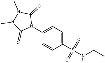 4-(1,2-dimethyl-3,5-dioxo-1,2,4-triazolidin-4-yl)-N-ethylbenzenesulfonamide Struktur