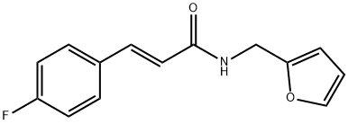 (E)-3-(4-fluorophenyl)-N-(furan-2-ylmethyl)prop-2-enamide Struktur