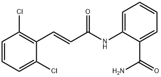 2-[[(E)-3-(2,6-dichlorophenyl)prop-2-enoyl]amino]benzamide Struktur