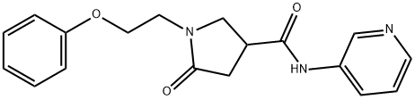 5-oxo-1-(2-phenoxyethyl)-N-pyridin-3-ylpyrrolidine-3-carboxamide Struktur