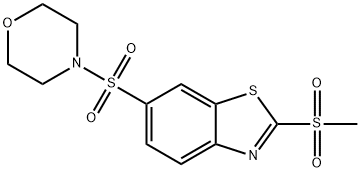 4-[(2-methylsulfonyl-1,3-benzothiazol-6-yl)sulfonyl]morpholine Struktur