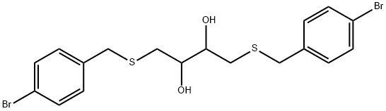 1,4-bis[(4-bromophenyl)methylsulfanyl]butane-2,3-diol Struktur