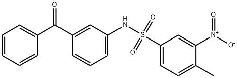 N-(3-benzoylphenyl)-4-methyl-3-nitrobenzenesulfonamide Struktur