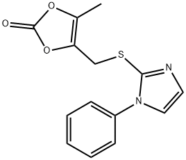 4-methyl-5-[(1-phenylimidazol-2-yl)sulfanylmethyl]-1,3-dioxol-2-one Struktur