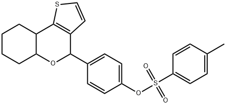 [4-(5a,6,7,8,9,9a-hexahydro-4H-thieno[3,2-c]chromen-4-yl)phenyl] 4-methylbenzenesulfonate Struktur