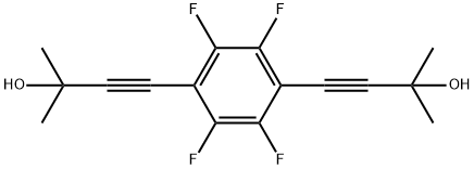 2-methyl-4-[2,3,5,6-tetrafluoro-4-(3-hydroxy-3-methylbut-1-ynyl)phenyl]but-3-yn-2-ol Struktur