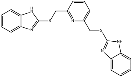 2-[[6-(1H-benzimidazol-2-ylsulfanylmethyl)pyridin-2-yl]methylsulfanyl]-1H-benzimidazole Struktur