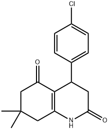 4-(4-chlorophenyl)-7,7-dimethyl-3,4,6,8-tetrahydro-1H-quinoline-2,5-dione Struktur