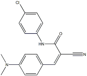 (Z)-N-(4-chlorophenyl)-2-cyano-3-[4-(dimethylamino)phenyl]prop-2-enamide Struktur