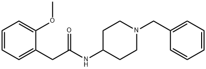 N-(1-benzylpiperidin-4-yl)-2-(2-methoxyphenyl)acetamide Struktur