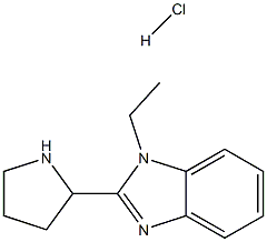 1-ethyl-2-pyrrolidin-2-ylbenzimidazole hydrochloride Struktur