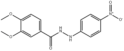 3,4-dimethoxy-N'-(4-nitrophenyl)benzohydrazide Struktur