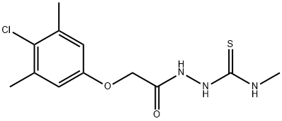 1-[[2-(4-chloro-3,5-dimethylphenoxy)acetyl]amino]-3-methylthiourea Struktur