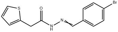 N-[(E)-(4-bromophenyl)methylideneamino]-2-thiophen-2-ylacetamide Struktur