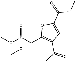 methyl 4-acetyl-5-(dimethoxyphosphorylmethyl)furan-2-carboxylate Struktur