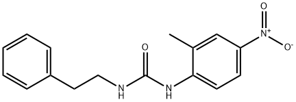 1-(2-methyl-4-nitrophenyl)-3-(2-phenylethyl)urea Struktur