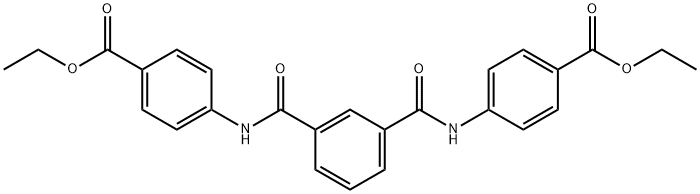 ethyl 4-[[3-[(4-ethoxycarbonylphenyl)carbamoyl]benzoyl]amino]benzoate Struktur