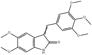 (3Z)-5,6-dimethoxy-3-[(3,4,5-trimethoxyphenyl)methylidene]-1H-indol-2-one Struktur