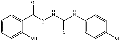 1-(4-chlorophenyl)-3-[(2-hydroxybenzoyl)amino]thiourea Struktur