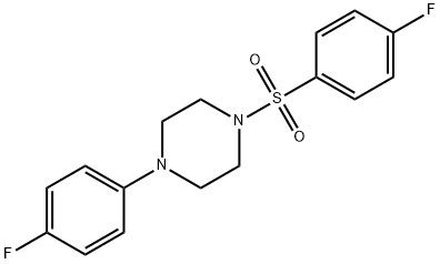 1-(4-fluorophenyl)-4-(4-fluorophenyl)sulfonylpiperazine Struktur