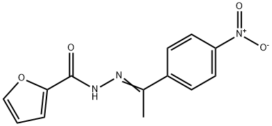 N-[(E)-1-(4-nitrophenyl)ethylideneamino]furan-2-carboxamide Struktur