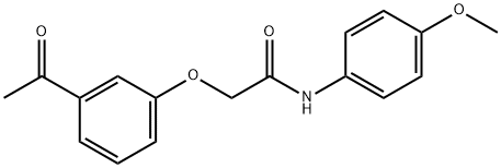 2-(3-acetylphenoxy)-N-(4-methoxyphenyl)acetamide Struktur