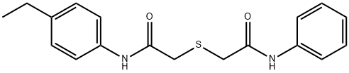 2-[2-(4-ethylanilino)-2-oxoethyl]sulfanyl-N-phenylacetamide Struktur