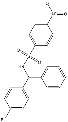 N-[(4-bromophenyl)-phenylmethyl]-4-nitrobenzenesulfonamide Struktur