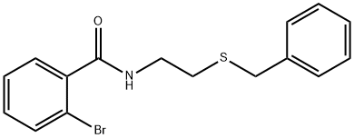 N-(2-benzylsulfanylethyl)-2-bromobenzamide Struktur