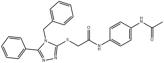 N-(4-acetamidophenyl)-2-[(4-benzyl-5-phenyl-1,2,4-triazol-3-yl)sulfanyl]acetamide Struktur