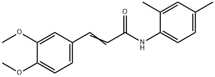 (E)-3-(3,4-dimethoxyphenyl)-N-(2,4-dimethylphenyl)prop-2-enamide Struktur