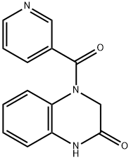 4-(pyridine-3-carbonyl)-1,3-dihydroquinoxalin-2-one Struktur