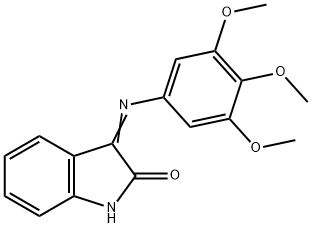 3-(3,4,5-trimethoxyanilino)indol-2-one Struktur