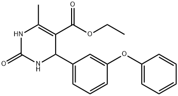 ethyl 6-methyl-2-oxo-4-(3-phenoxyphenyl)-3,4-dihydro-1H-pyrimidine-5-carboxylate Struktur