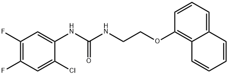 1-(2-chloro-4,5-difluorophenyl)-3-(2-naphthalen-1-yloxyethyl)urea Struktur