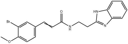 (E)-N-[2-(1H-benzimidazol-2-yl)ethyl]-3-(3-bromo-4-methoxyphenyl)prop-2-enamide Struktur