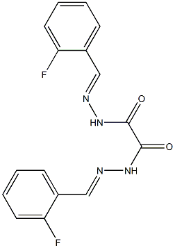 N,N'-bis[(E)-(2-fluorophenyl)methylideneamino]oxamide Struktur