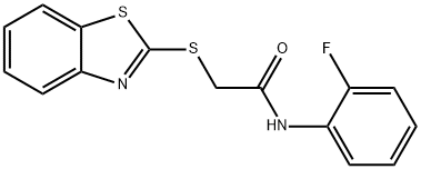 2-(1,3-benzothiazol-2-ylsulfanyl)-N-(2-fluorophenyl)acetamide Struktur