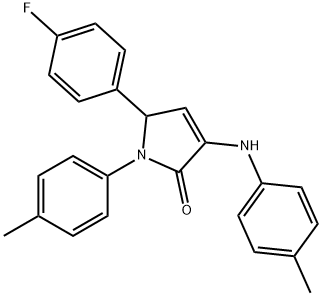 2-(4-fluorophenyl)-4-(4-methylanilino)-1-(4-methylphenyl)-2H-pyrrol-5-one Struktur