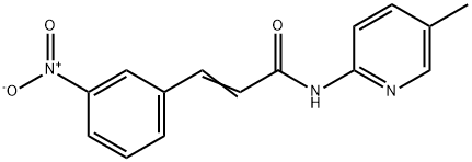 (E)-N-(5-methylpyridin-2-yl)-3-(3-nitrophenyl)prop-2-enamide Struktur