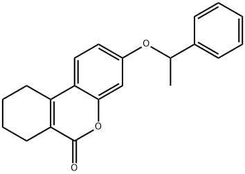 3-(1-phenylethoxy)-7,8,9,10-tetrahydrobenzo[c]chromen-6-one Struktur