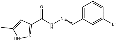 N-[(E)-(3-bromophenyl)methylideneamino]-5-methyl-1H-pyrazole-3-carboxamide Struktur