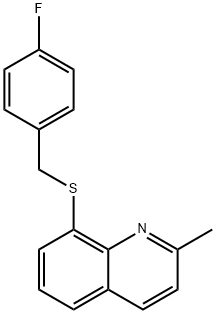 8-[(4-fluorophenyl)methylsulfanyl]-2-methylquinoline Struktur